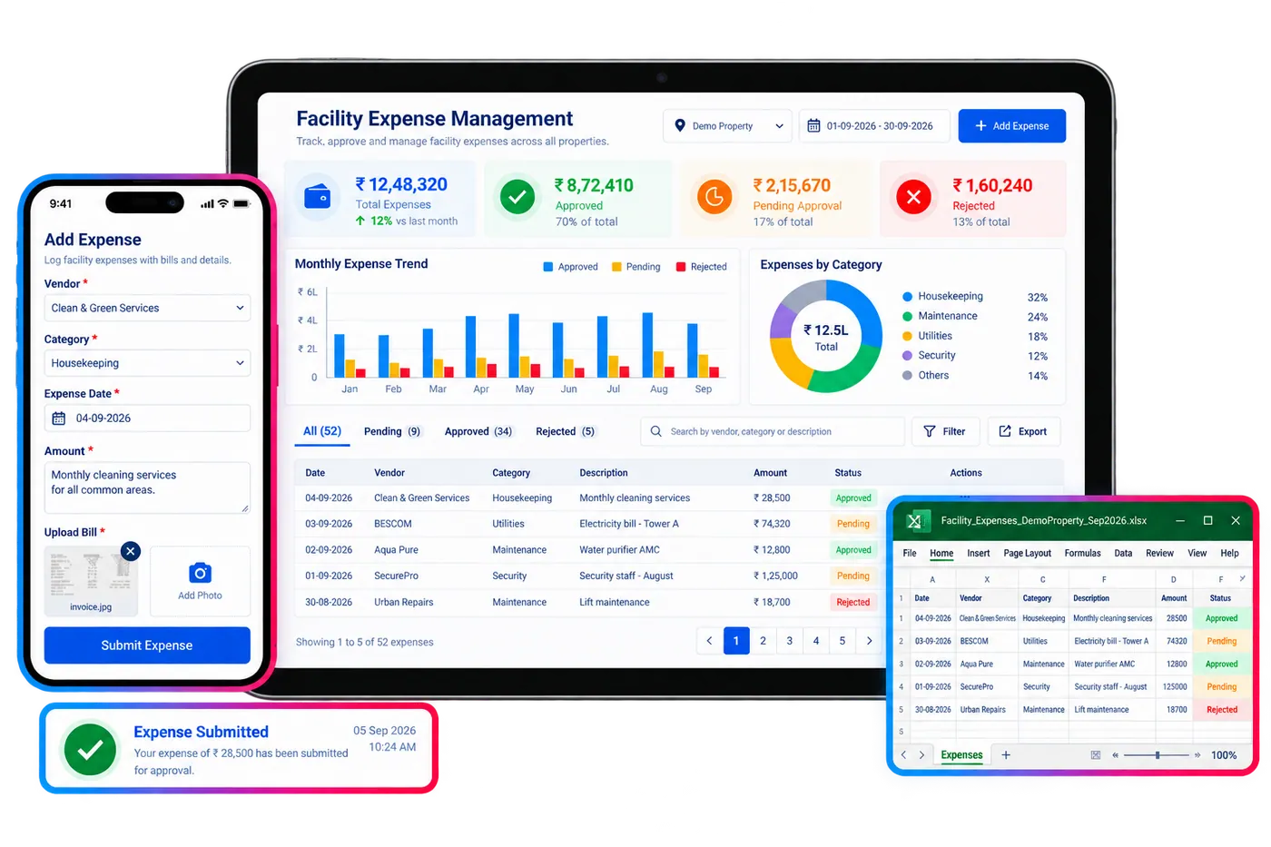 Facility Expense Automation ERP module